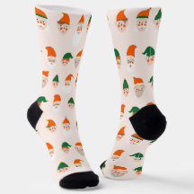 Crema con caras de Santa repetidas Navidad