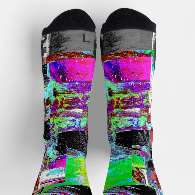Calcetines Crew Socks – Abstract Grid (Arriba)
