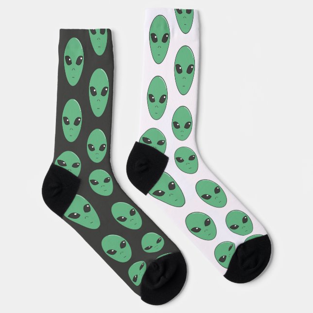 Calcetines Crew Socks alienígena verde (Derecha)