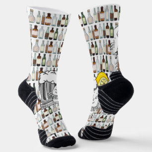 Calcetines Crew Socks Beer Lemons Beige