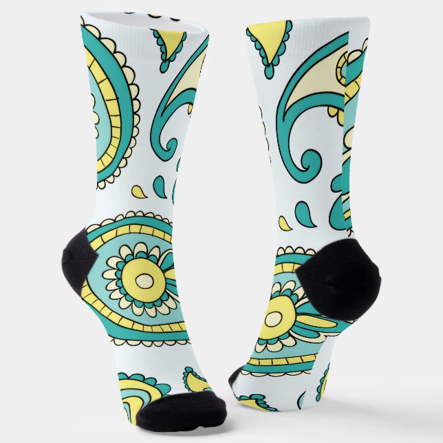 Calcetines Crew Socks-Classic Paisley Design (Angular)