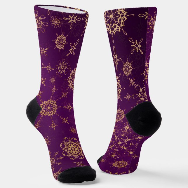 Calcetines Crew Socks-Classic Paisley Elegance (Angular)