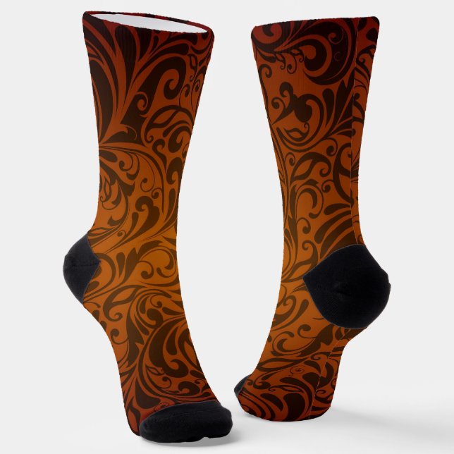Calcetines Crew Socks-Classic Paisley Elegance (Angular)