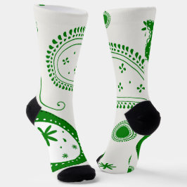 Calcetines Crew Socks-Classic Paisley Elegance