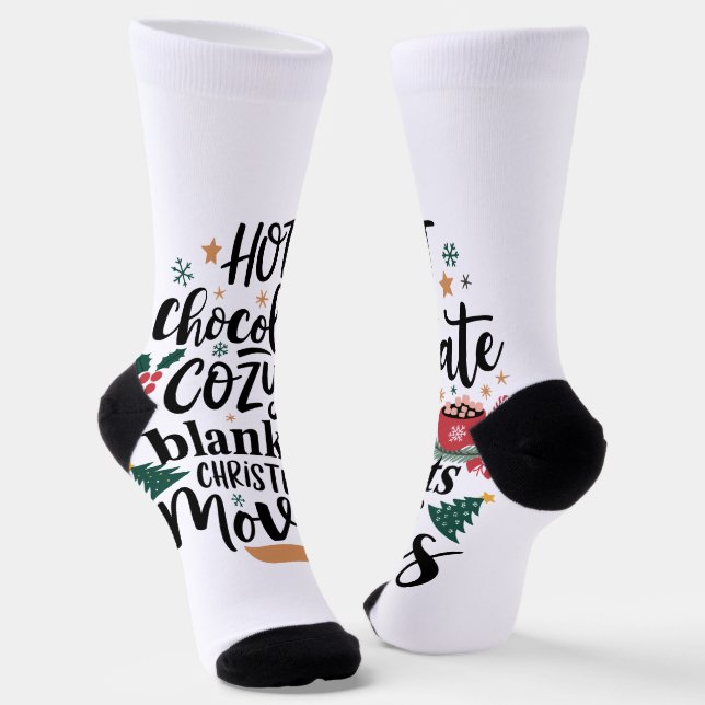 Calcetines Crew Socks-Hot Chocolate & Cozy Christmas Vibes  (Angular)