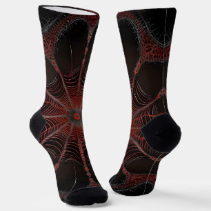Calcetines Crimson Web: Baile fractal con la araña de la espa