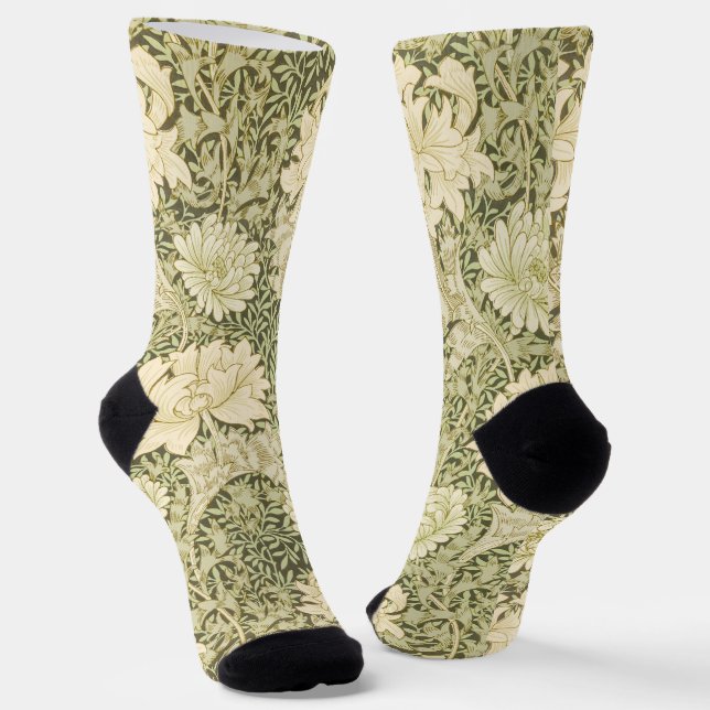 Calcetines Crisantemo por William Morris, Arte de época (Angular)
