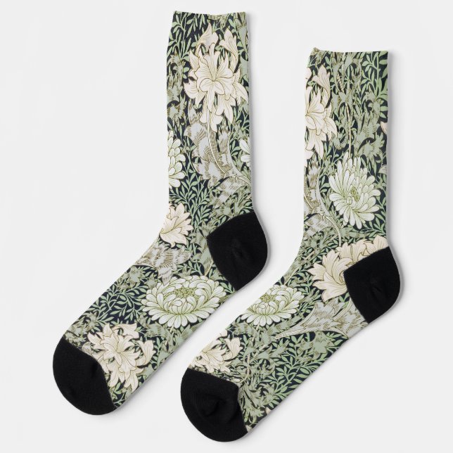 Calcetines Crisantemo, William Morris (Izquierda)