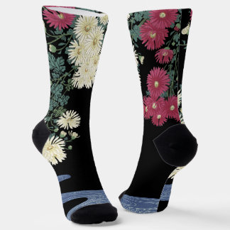 Calcetines Crisantemos, agua corriente, floral japonesa