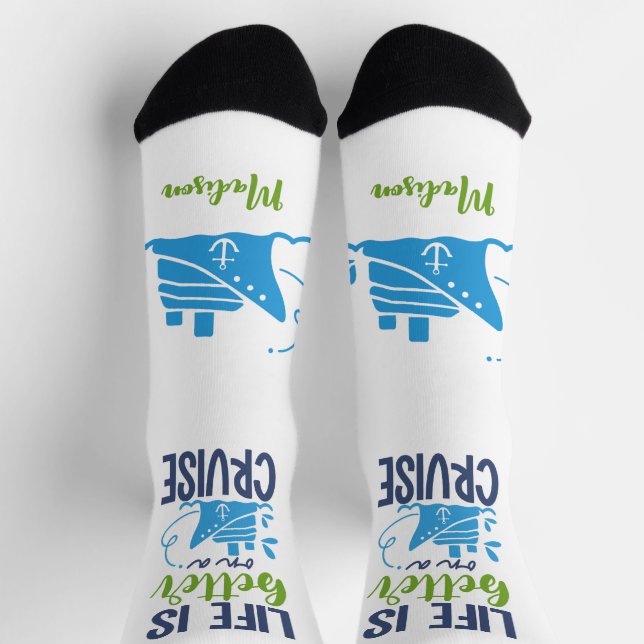 Calcetines Cruceros de nombres personalizados (Arriba)