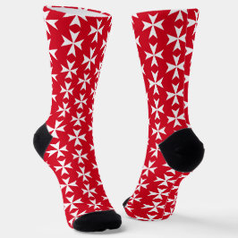 Calcetines Cruz Roja y Blanca de Malta