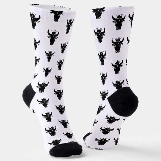 Calcetines Crypto Toro Blanco (Angular)
