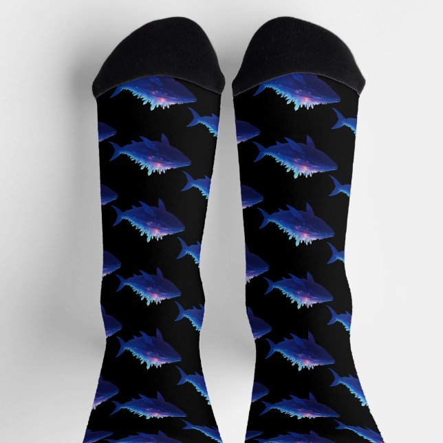 Calcetines Crystal Crest Whale - Ocean Whales Print (Arriba)