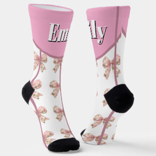 Calcetines cuaderno personalizado con nombre y lazo