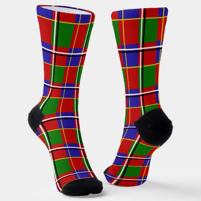 Calcetines Cuadro Escocés Rojo Azul Verde   (Angular)