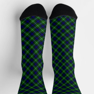 Calcetines Cuadros azules y verdes de Lamont tartán
