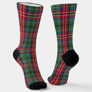 Calcetines Cuadros Escoceses Rustic Rojo Verde Tartán