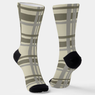 Calcetines Cuadros grises y crema