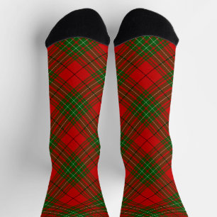 Calcetines cuadros rojos y verdes de tartán Comyn