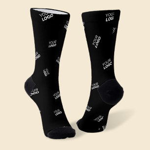 Calcetines Cualquier logotipo o imagen cargada Patrón dispe