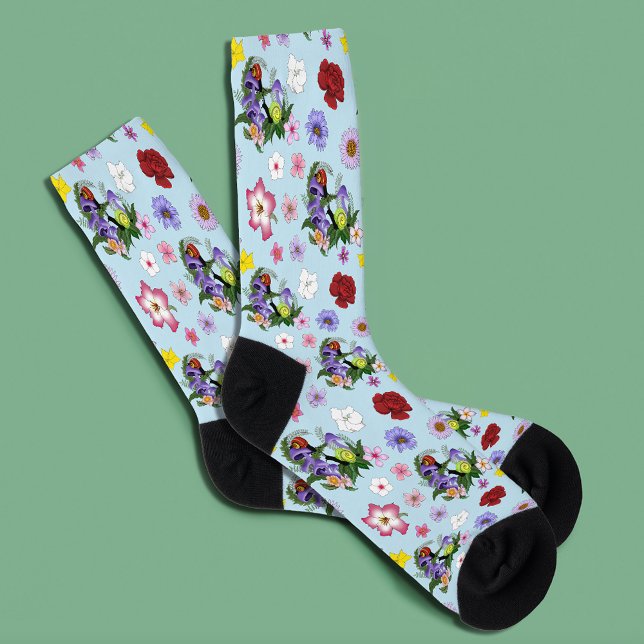 Calcetines Cuban Snails Purple Mushrooms (Subido por el creador)