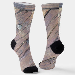 Calcetines Cubierta texturada de madera templada