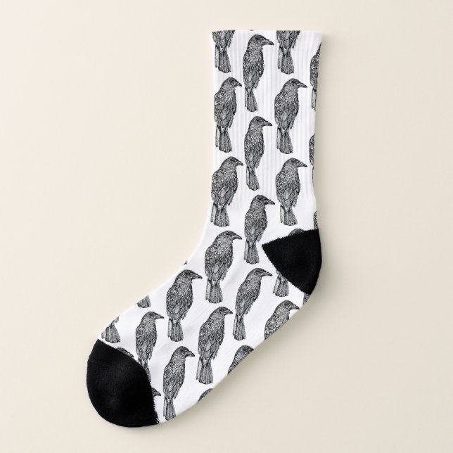 Calcetines Cuervo modelado (Parte exterior derecha)