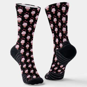 Calcetines Cupcakes Cupcakes Rosa Y Negro