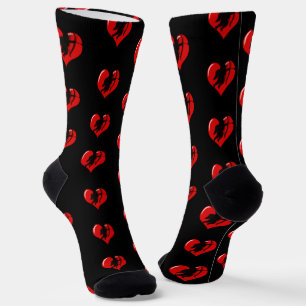 Calcetines Cupido en el corazón rojo