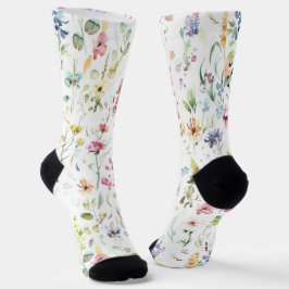 Calcetines Cúpulos de patrón floral de flor extravagante