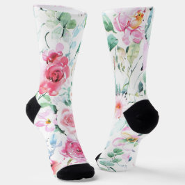 Calcetines Cúpulos de patrón floral de flor extravagante