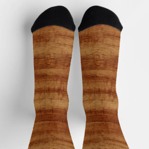 Calcetines Curly Koa Acacia Wood Grain Look