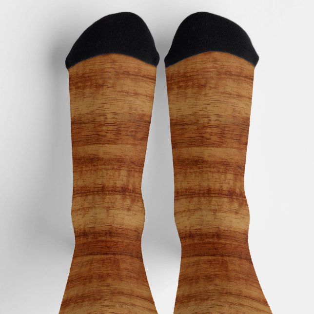 Calcetines Curly Koa Acacia Wood Grain Look (Arriba)