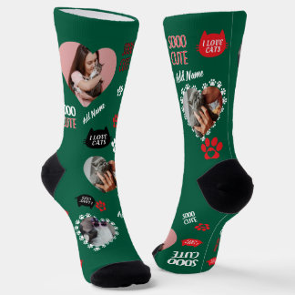 Calcetines Custom Cat Socks Gift for Pet Lovers - Cat Photos