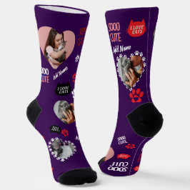 Calcetines Custom Cat Socks Gift for Pet Lovers - Cat Photos