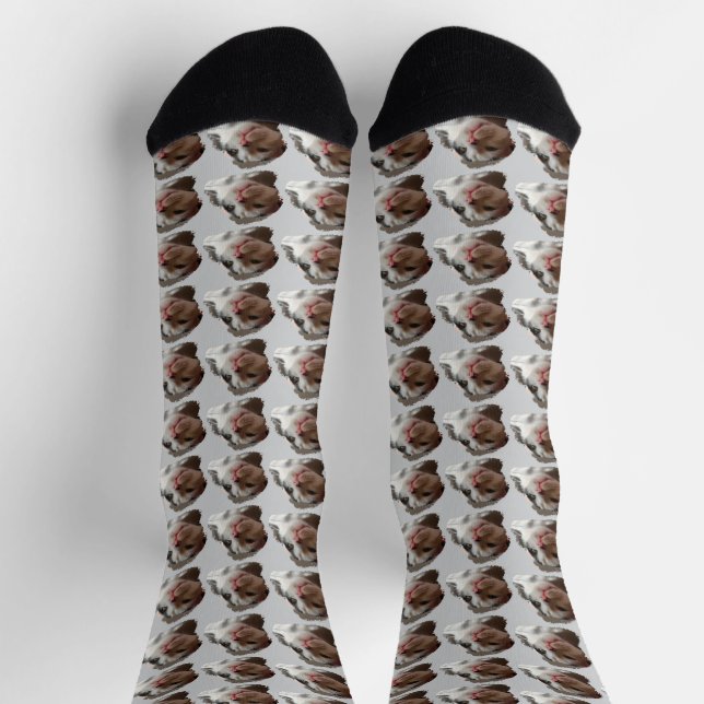 Calcetines Custom Cute Cat image Pattern (Arriba)