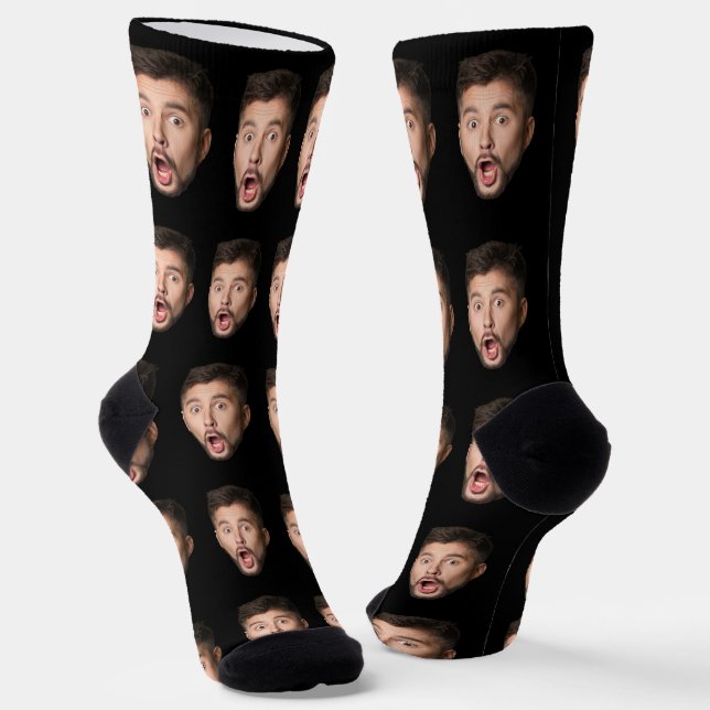Calcetines Custom Face Socks Personalized Photo Picture  (Angular)