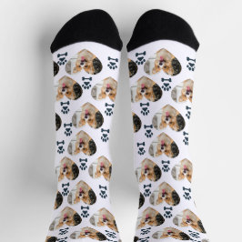 Calcetines Custom Pet Photo and Paw Prints Socks