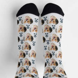 Calcetines Custom Pet Photo and Paw Prints Socks