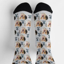 Calcetines Custom Pet Photo and Paw Prints Socks