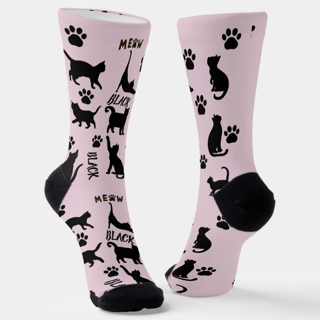 Calcetines Custom Void Cat Socks | Cute Black Cat Mom Gift (Angular)