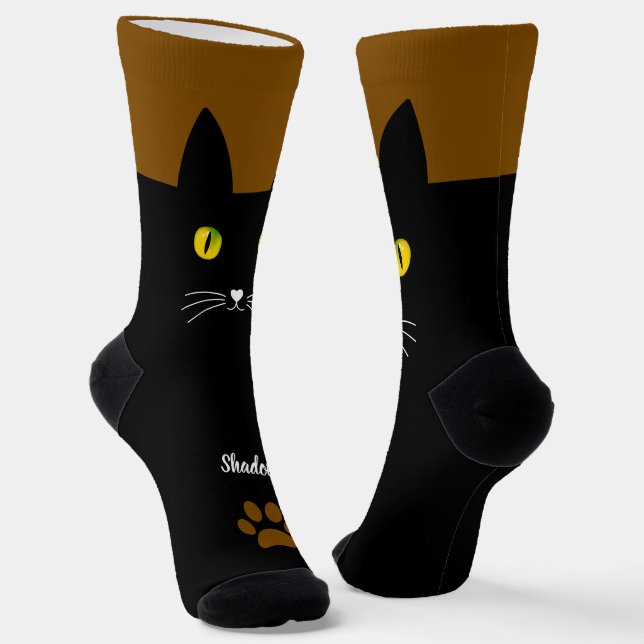 Calcetines Cute Black Cat Socks Gift for Cat Lovers (Angular)