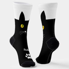 Calcetines Cute Black Cat Socks Gift for Cat Lovers