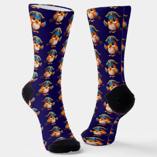 Calcetines Cute cartoon parrot pirate