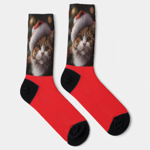 CALCETINES CUTE CAT NAVIDADES SOCKS
