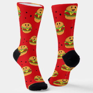 Calcetines Cute Cheeseburger Pattered