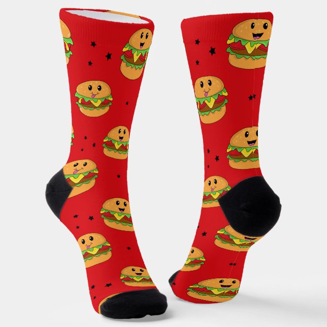 Calcetines Cute Cheeseburger Pattered (Angular)