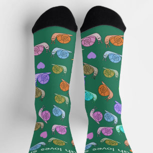 Calcetines Cute colorido Patrón de caracol Socks regalo de am