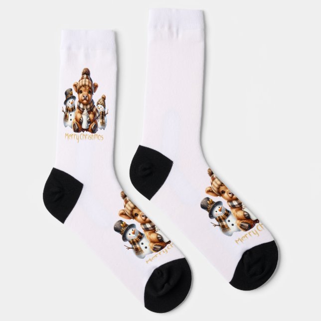 Calcetines Cute Cow Christmas Socks  (Derecha)
