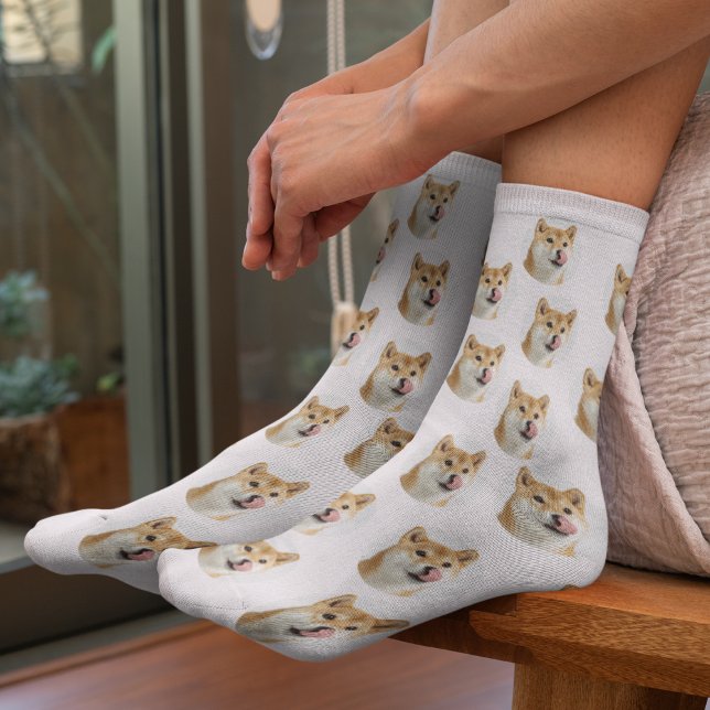 Calcetines Cute Custom Pet Photo Socks (Subido por el creador)